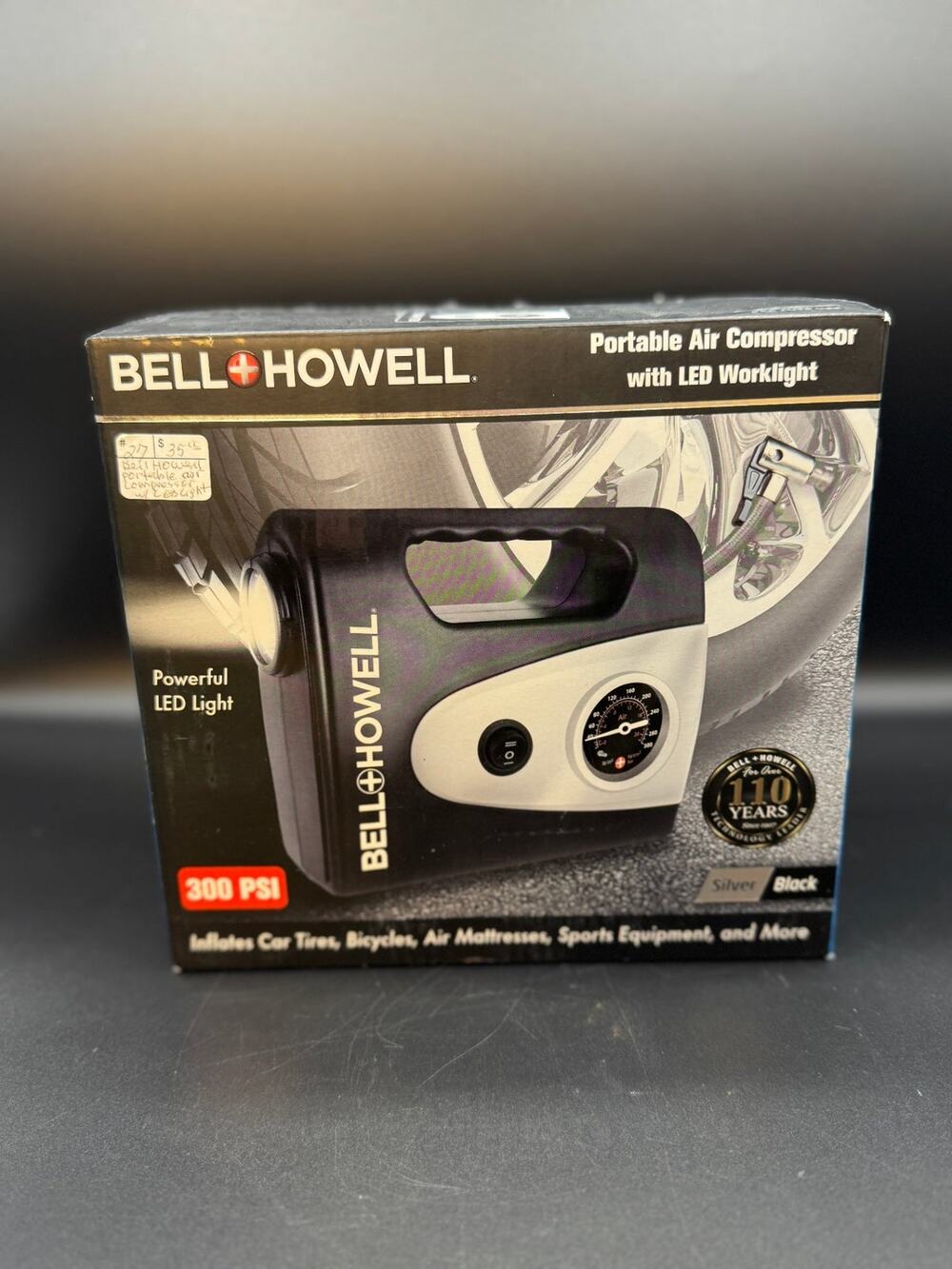 Bell + Howell 300PSI Compressor with LED Flashlight